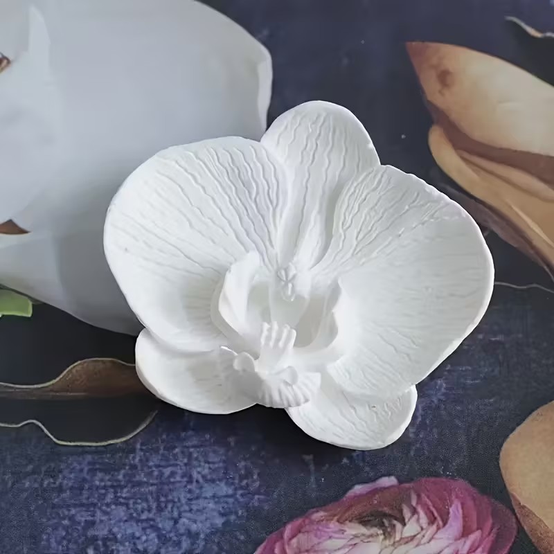 Orchid Phalaenopsis - Cetakan Lilin Silikon Anggrek Kupu-kupu 3D,